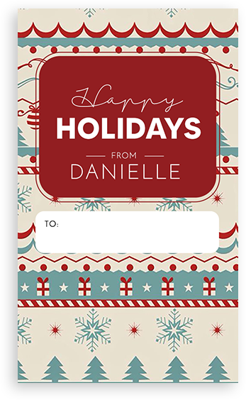 Thumbnail: Christmas Gift Tag CC111 - CC120