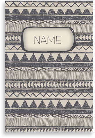 Thumbnail: Personalized Cover with 50 Blank Sheets Notepad Boho Design