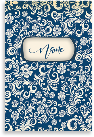 Thumbnail: Personalized Cover with 50 Blank Sheets Notepad Boho Design