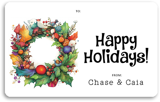 Thumbnail: Vibrant Christmas 11-20 (Landscape) Gift Tags