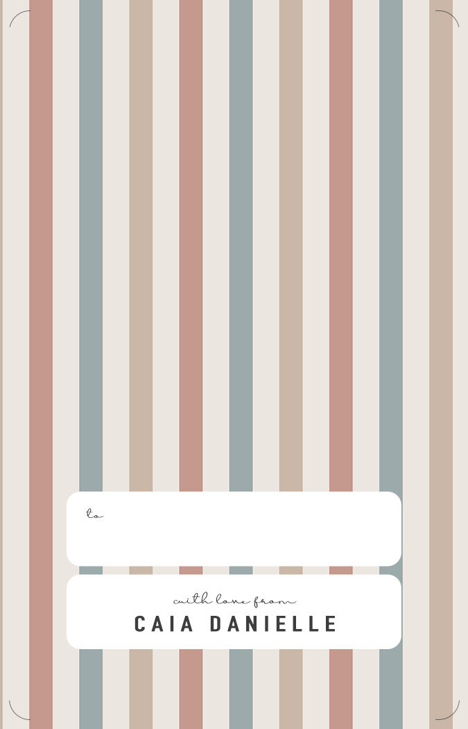 Thumbnail: Retro Chic (Portrait) Generic Gift Tags