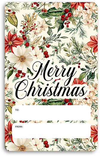 Thumbnail: Classic Christmas (Portrait) Gift Tags