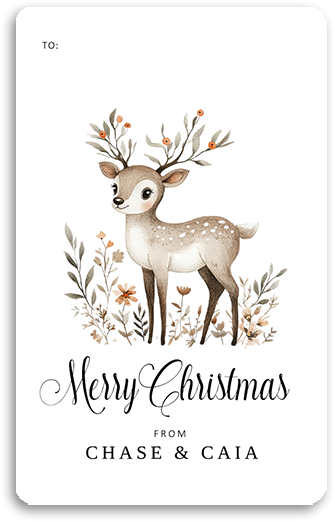 Thumbnail: Neutral Boho Christmas (Portrait) Gift Tags