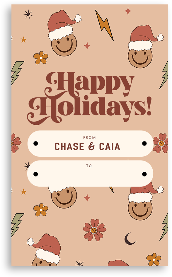 Thumbnail: Happy Hippie Christmas Gift Tags