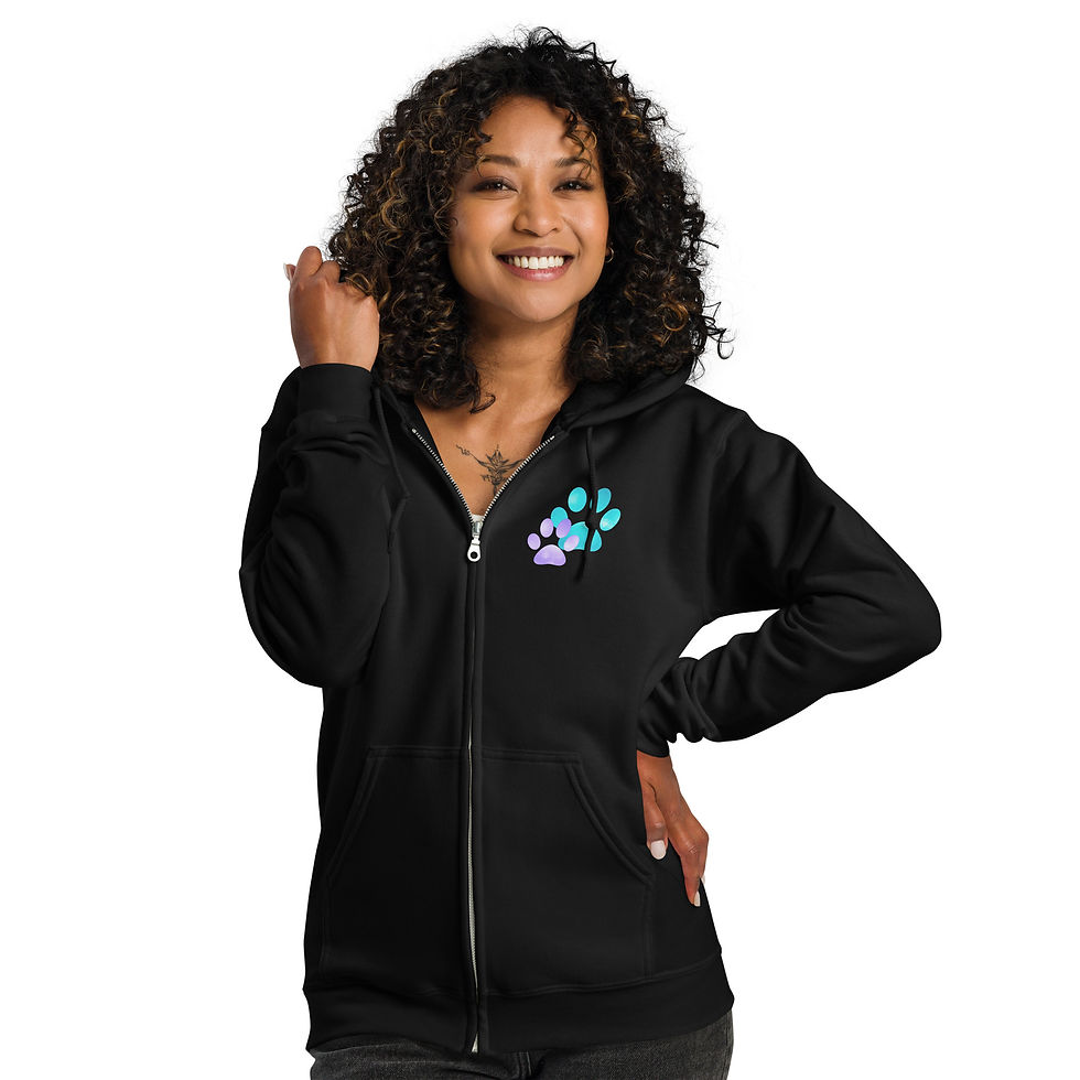Thumbnail: Live Laugh Love Paws Unisex heavy blend zip hoodie