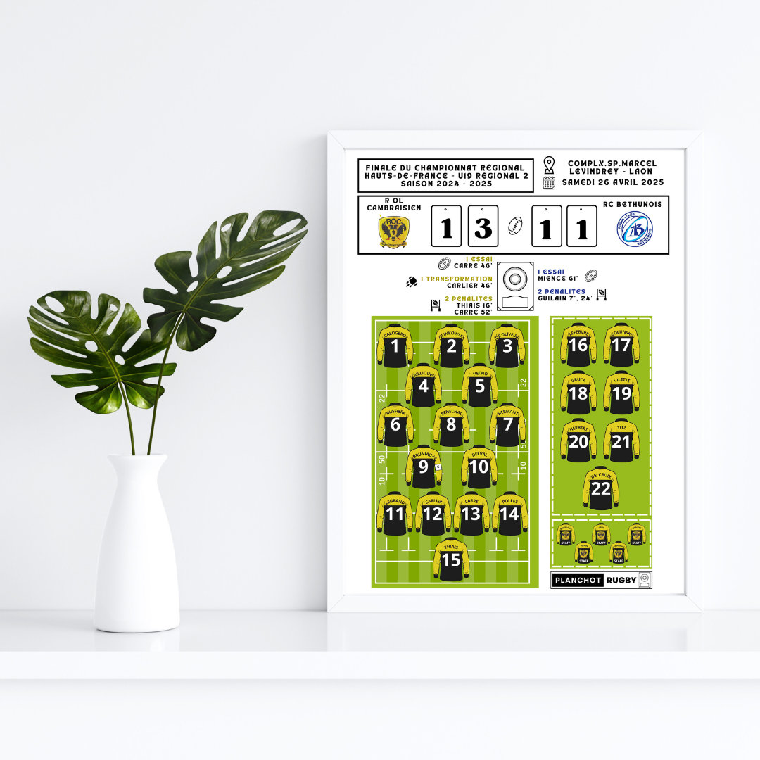 R Ol Cambraisien U19 - Champion des Hauts-de-France - Régional 2 - SAISON 2025