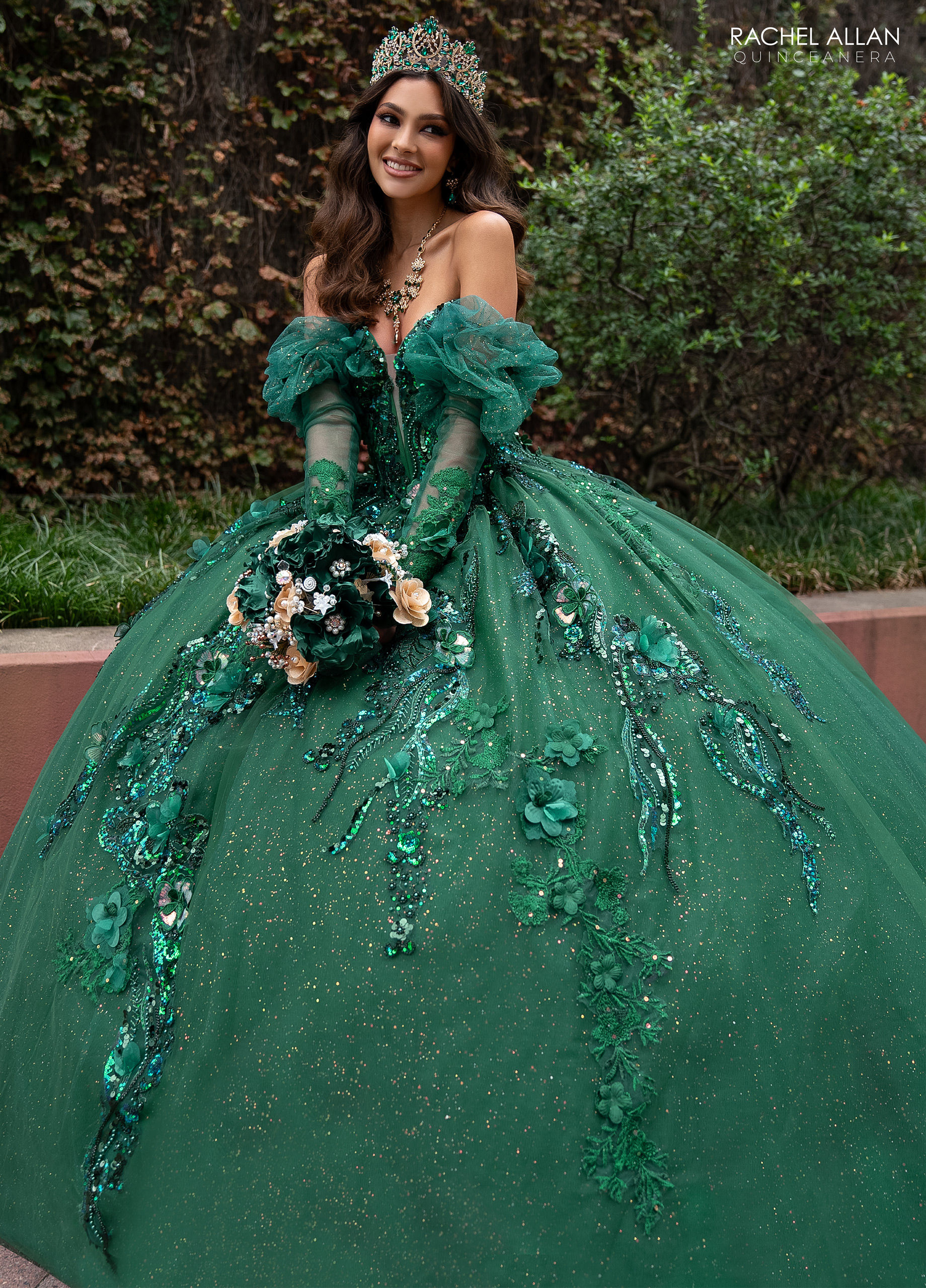 Plunging Ball Gown Quince #RQ2184
