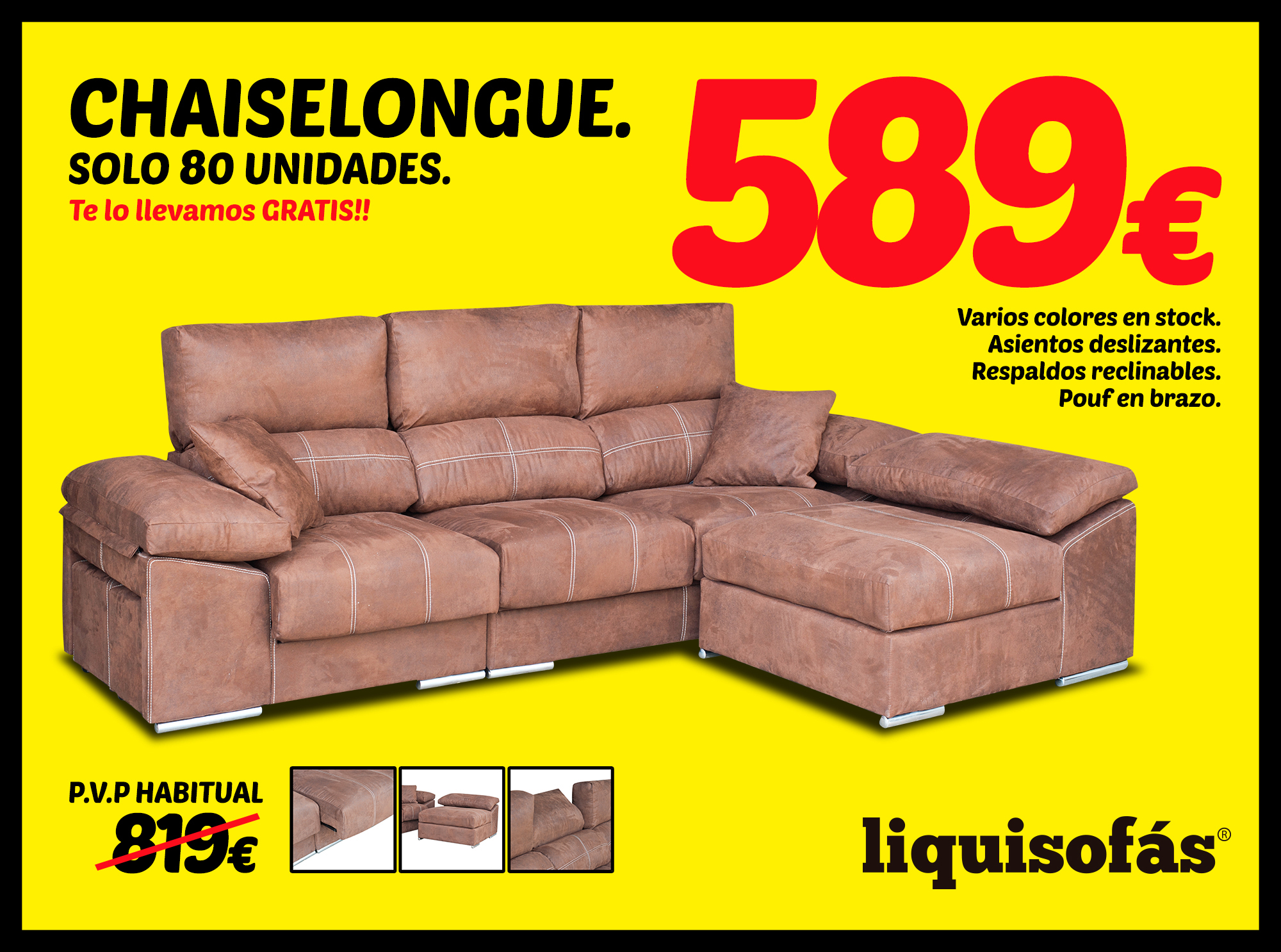 LIQUISOFÁS. Sofás baratos en Málaga. Sofás en Málaga.