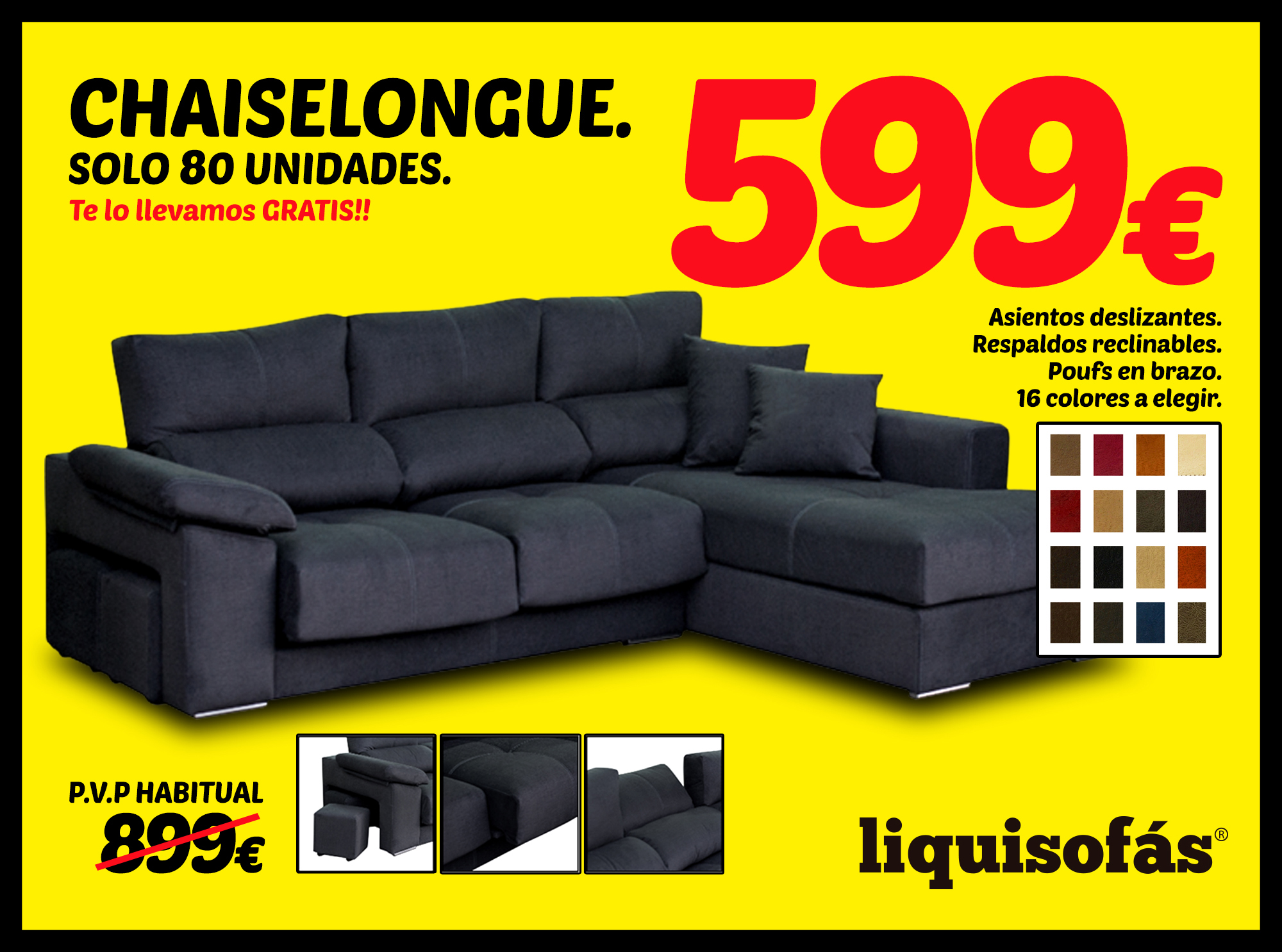 LIQUISOFÁS. Sofás baratos en Málaga. Sofás en Málaga.