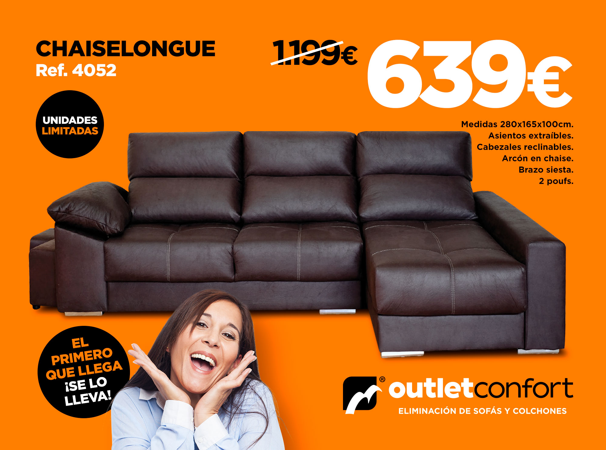 OUTLETCONFORT Algeciras. Sofás y colchones en Algeciras baratos.