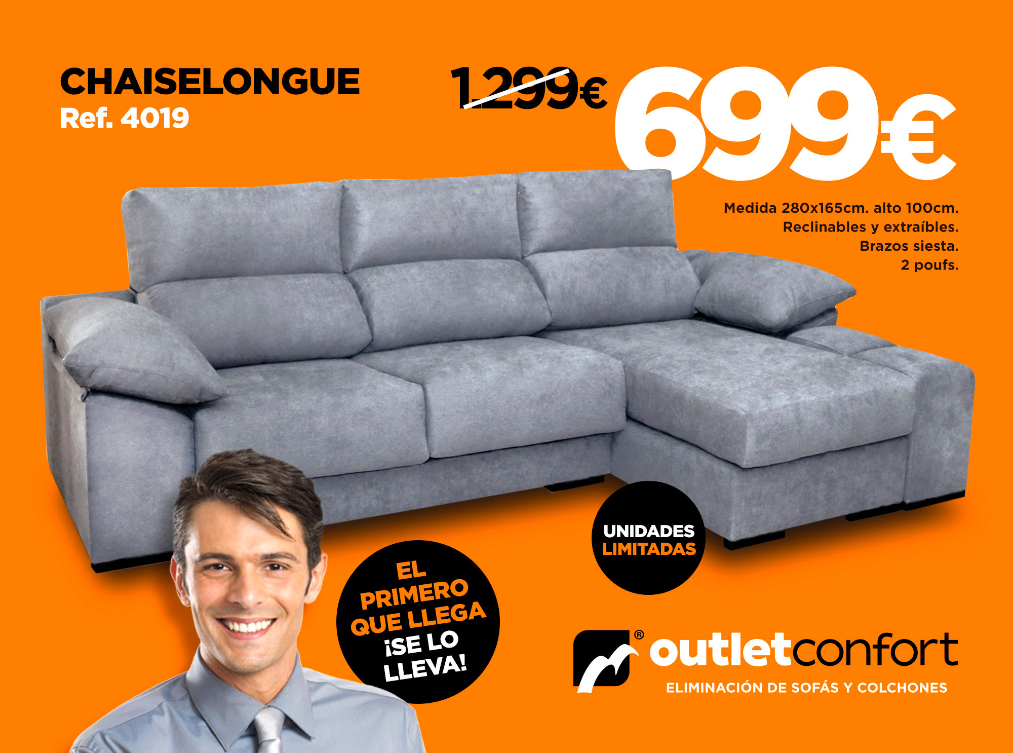 OUTLETCONFORT Algeciras. Sofás y colchones en Algeciras baratos.