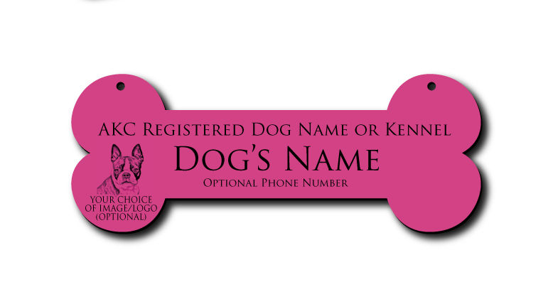 Thumbnail: Bone Shape Custom Photo Crate Tag