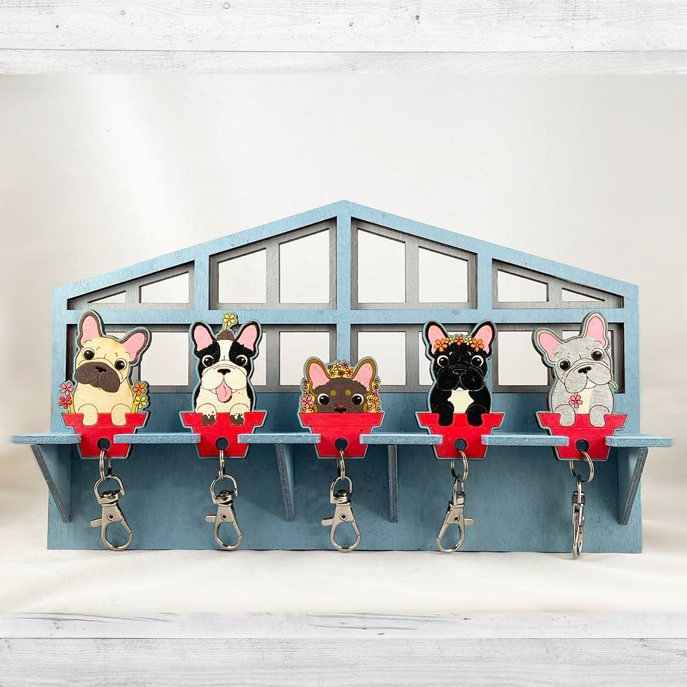 Thumbnail: Frenchie, French Bulldog Keychains & Wall Hanging Organizer