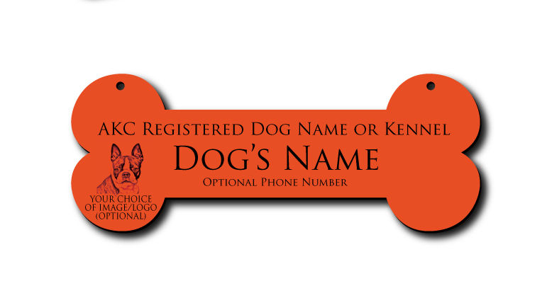 Thumbnail: Bone Shape Custom Photo Crate Tag