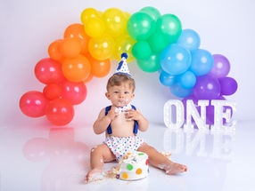 Cake smash Torquay Torbay Devon birthday photo shoot