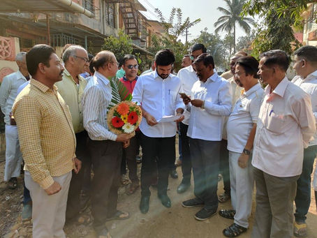 माजी महापौर आणि विद्यमान नगरसेविका सौ. अश्विनी रामाने यांच्या प्रभागातील रस्ते कामाचा शुभारंभ ......