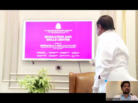 डॉ.डी.वाय पाटील हॉस्पिटलमध्ये अत्याधुनिक अशा सिमुलेशन आणि स्कील सेंटर प्रयोगशाळेचे उदघाटन.