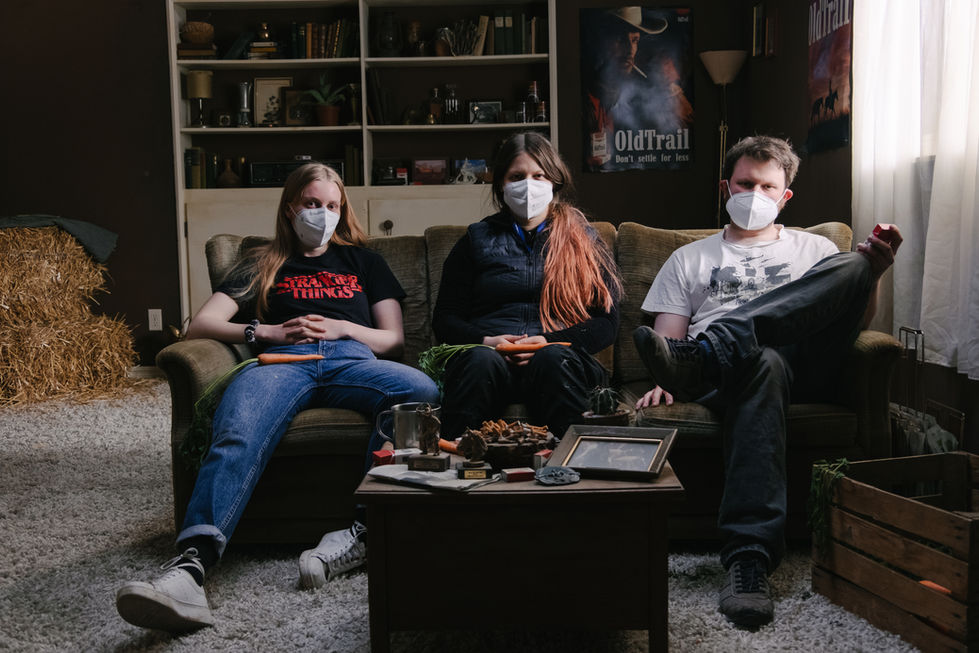 Der letzte Raucher, Szenenbild Johnnys Wohnung, BTS