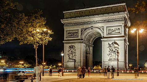 Arc de Triomphe; Night; Nabobswims; Paris; France