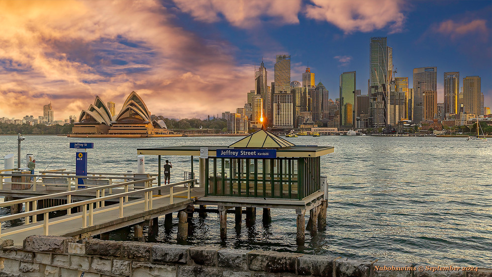 Sydney Skyline; Nabobswims; Jeffrey Street Wharf