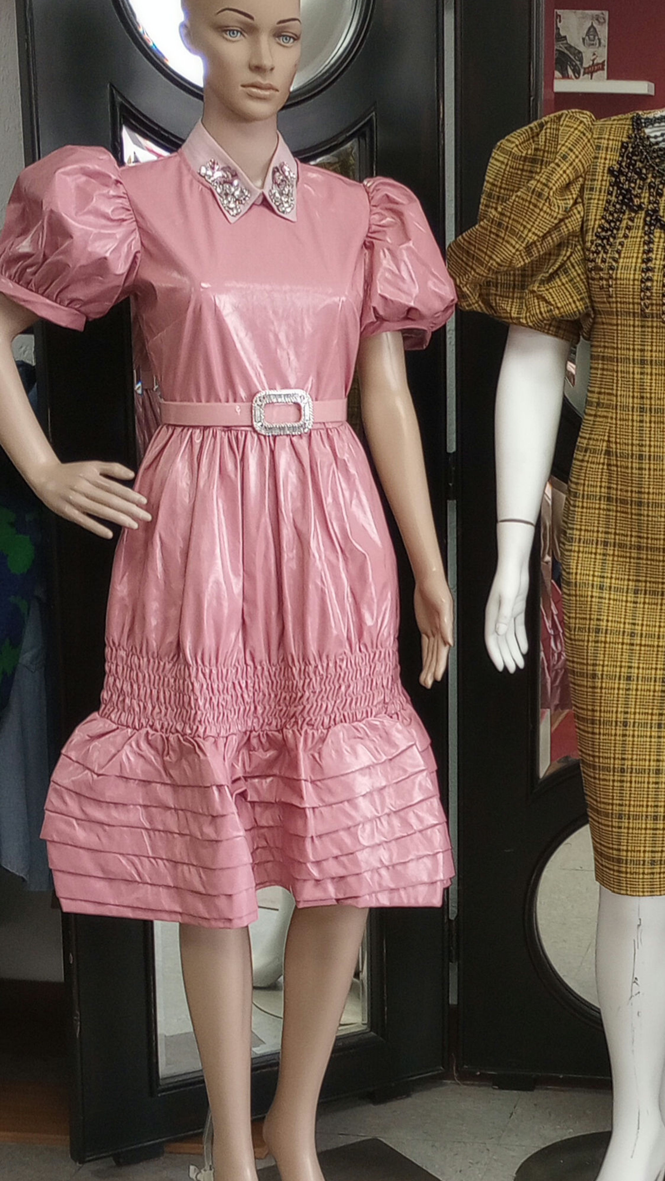 1 left Patent leather pink dress IV 