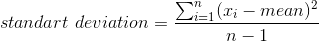 standard deviation