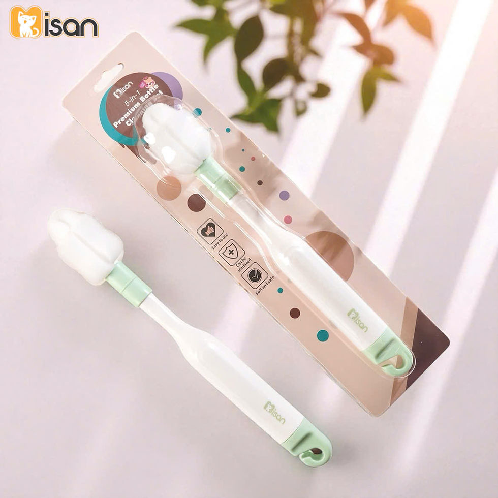 Hình thu nhỏ: Cọ Xốp 5in1 Cao Cấp Rửa Bình, Cọ Núm Ti, Cọ Ống Hút,... Nhựa PP Mix Thép