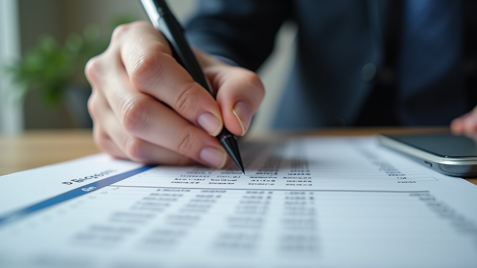 Eye-level view of a person writing a budget plan on paper