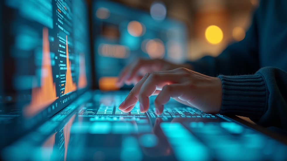 Close-up view of a user interacting with a user-friendly digital interface