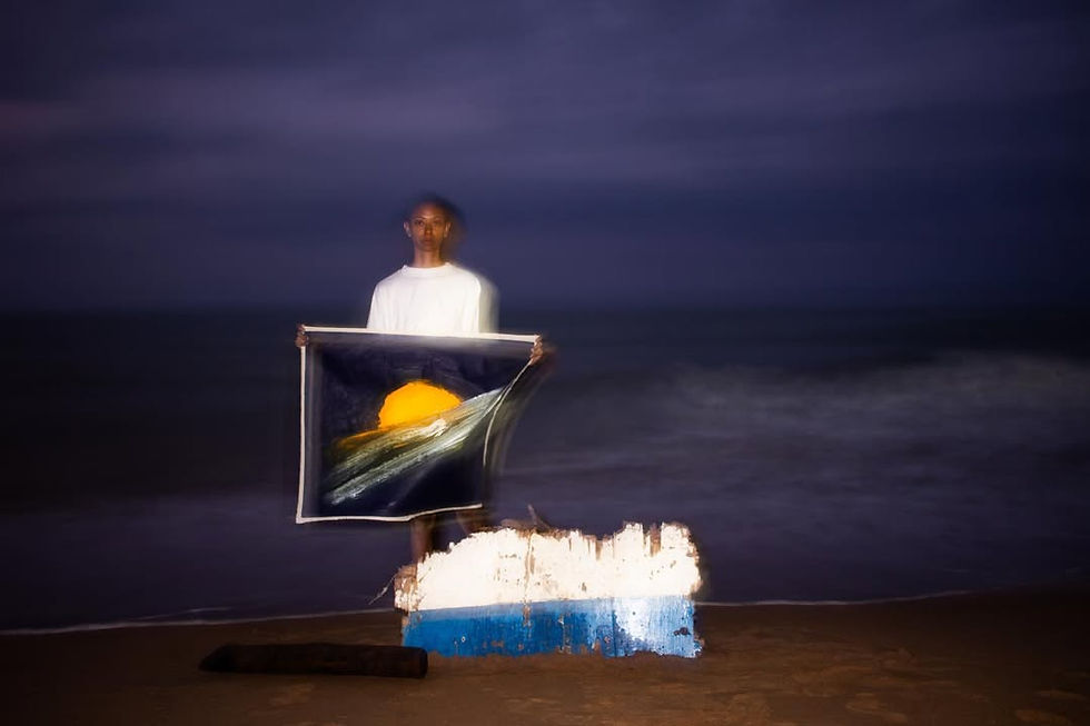 Residência Artística Tempo de mar das artistas Jaíne Muniz e Matheusa Moreira, Nova Almeida, Serra-es, 2023. Fotografia: Castiel Vitorino.