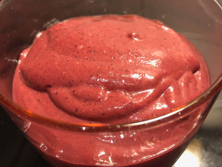 Berry nice-cream/smoothie with hidden veg.