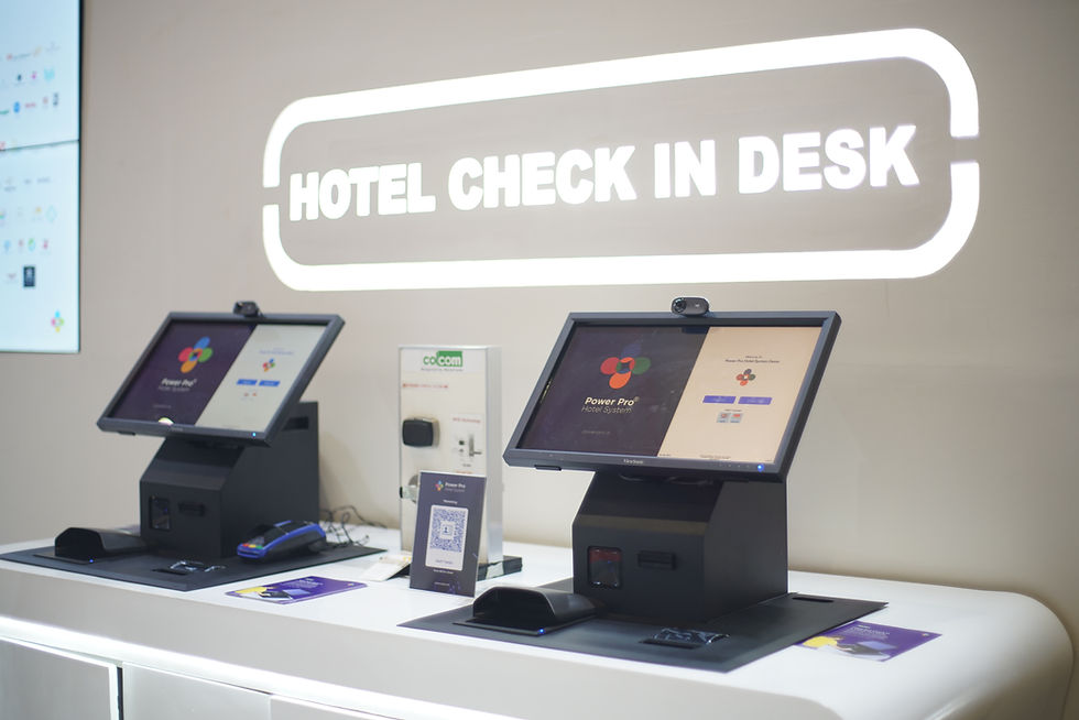 Power Pro Hotel System's Hotel Check-in and check-out desk