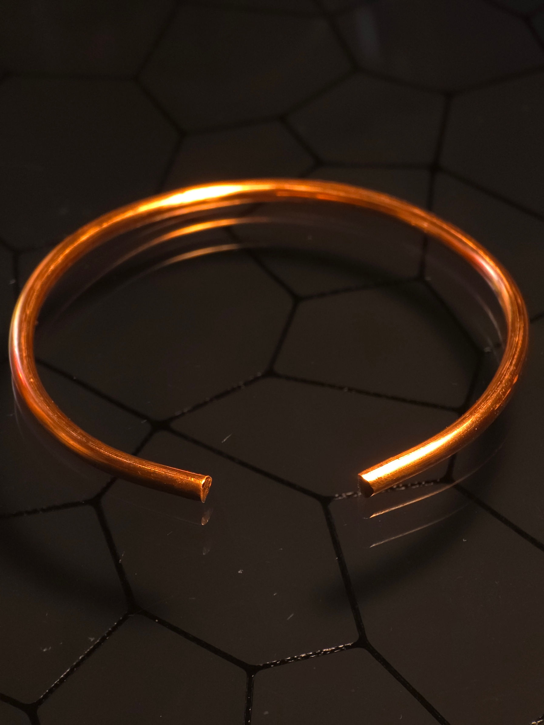 Round Blunt-end Copper Bangles
