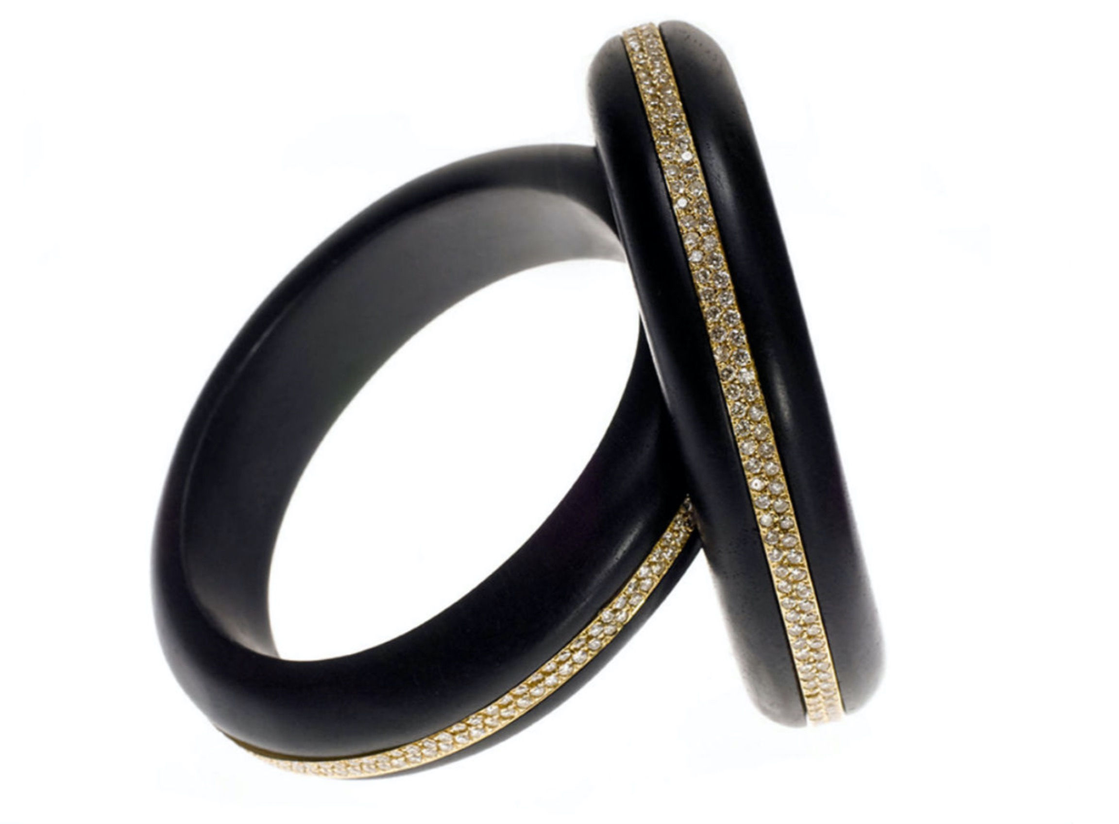 Ebony and Diamond Bangle