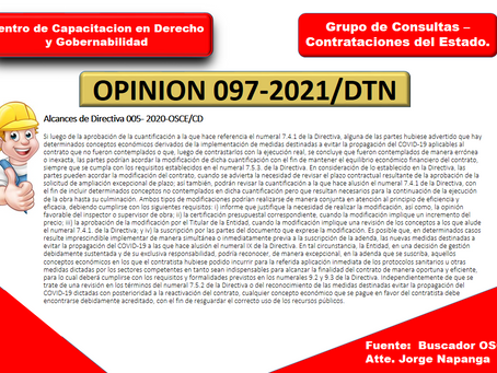 OPINION 097-2021/DTN