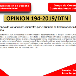 Vigencia de las sanciones impuestas por el Tribunal de Contrataciones del Estado