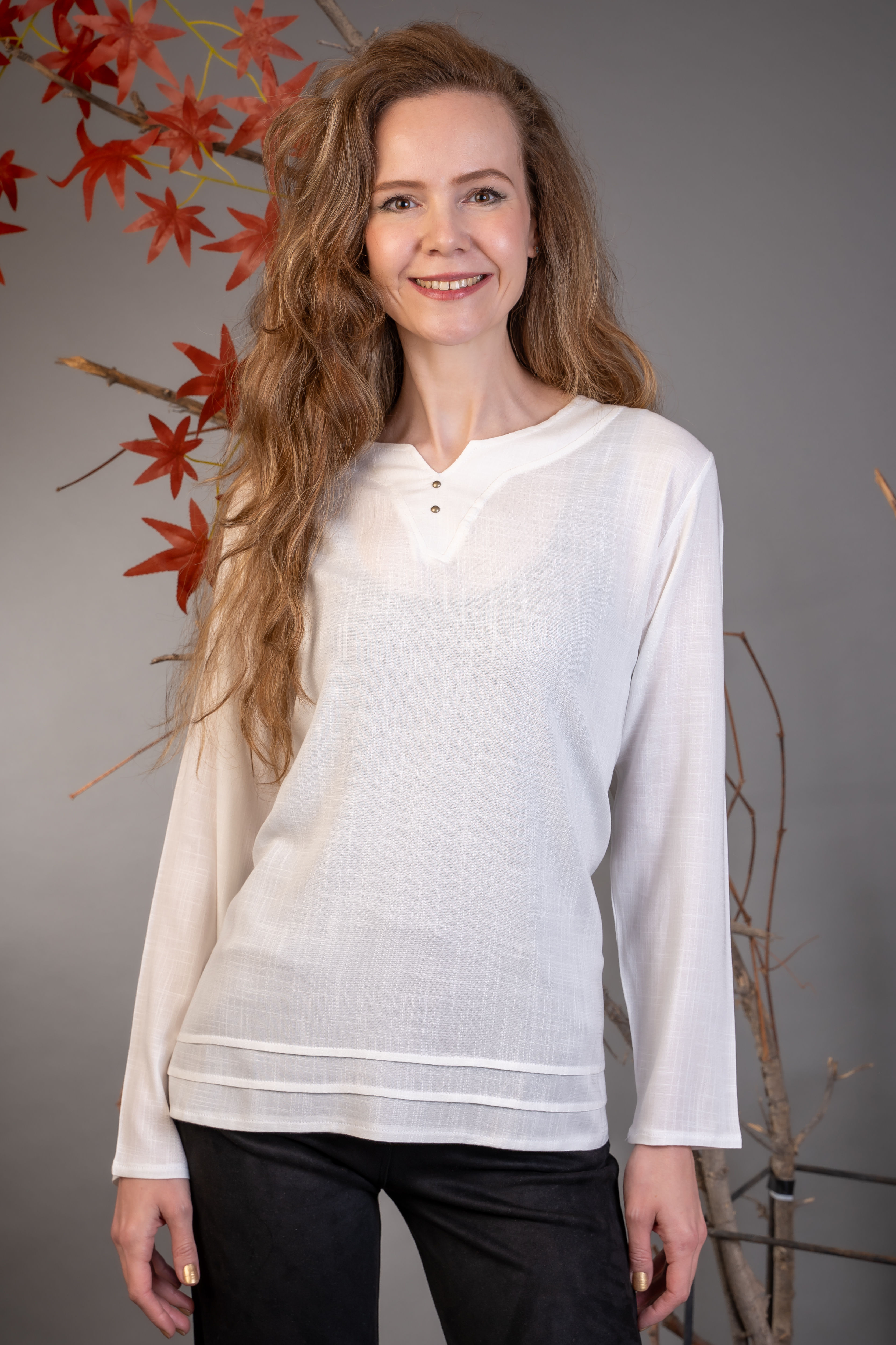 Blusa 02 Lino Blanco