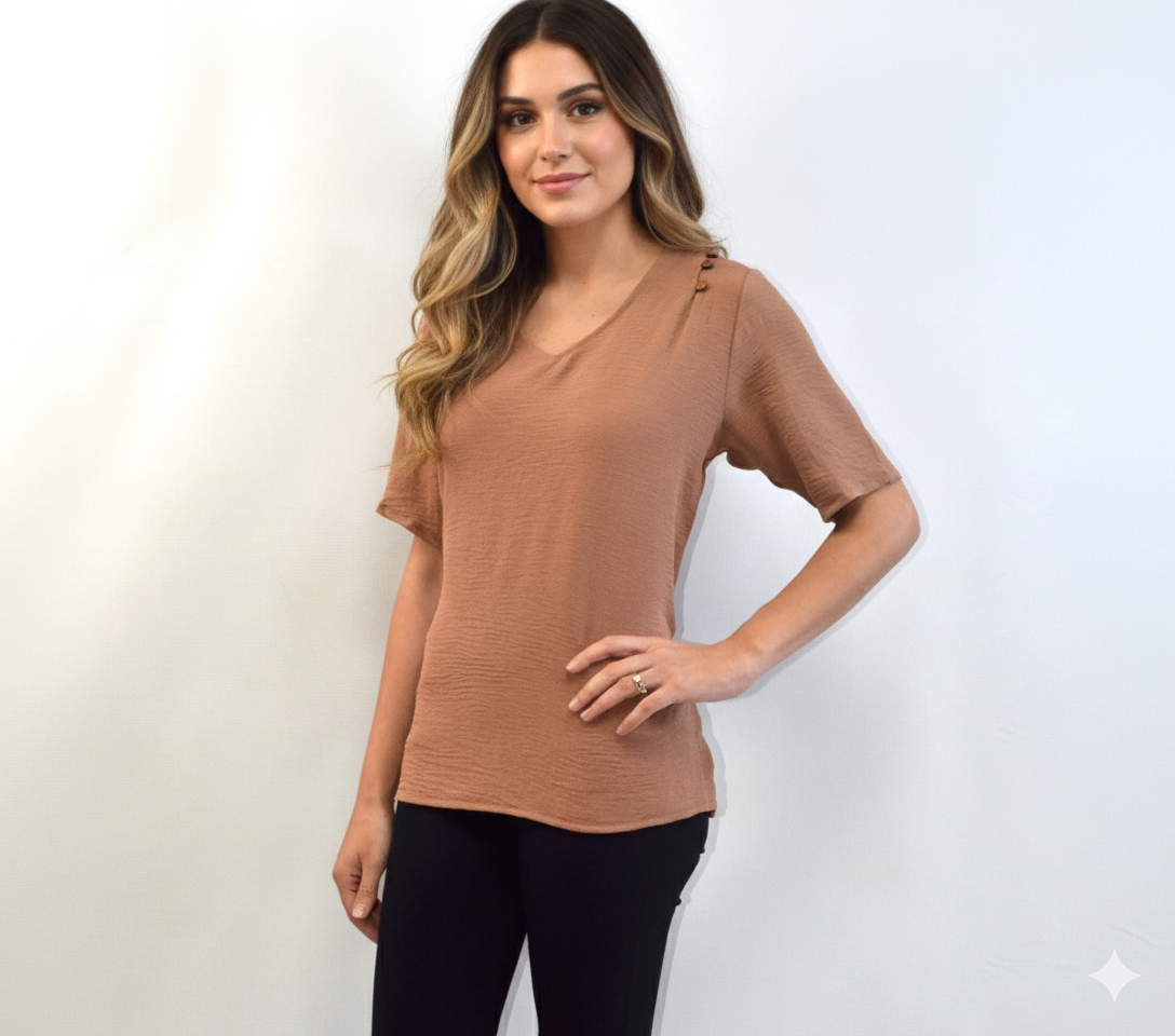 Blusa 21 Viscosa Café