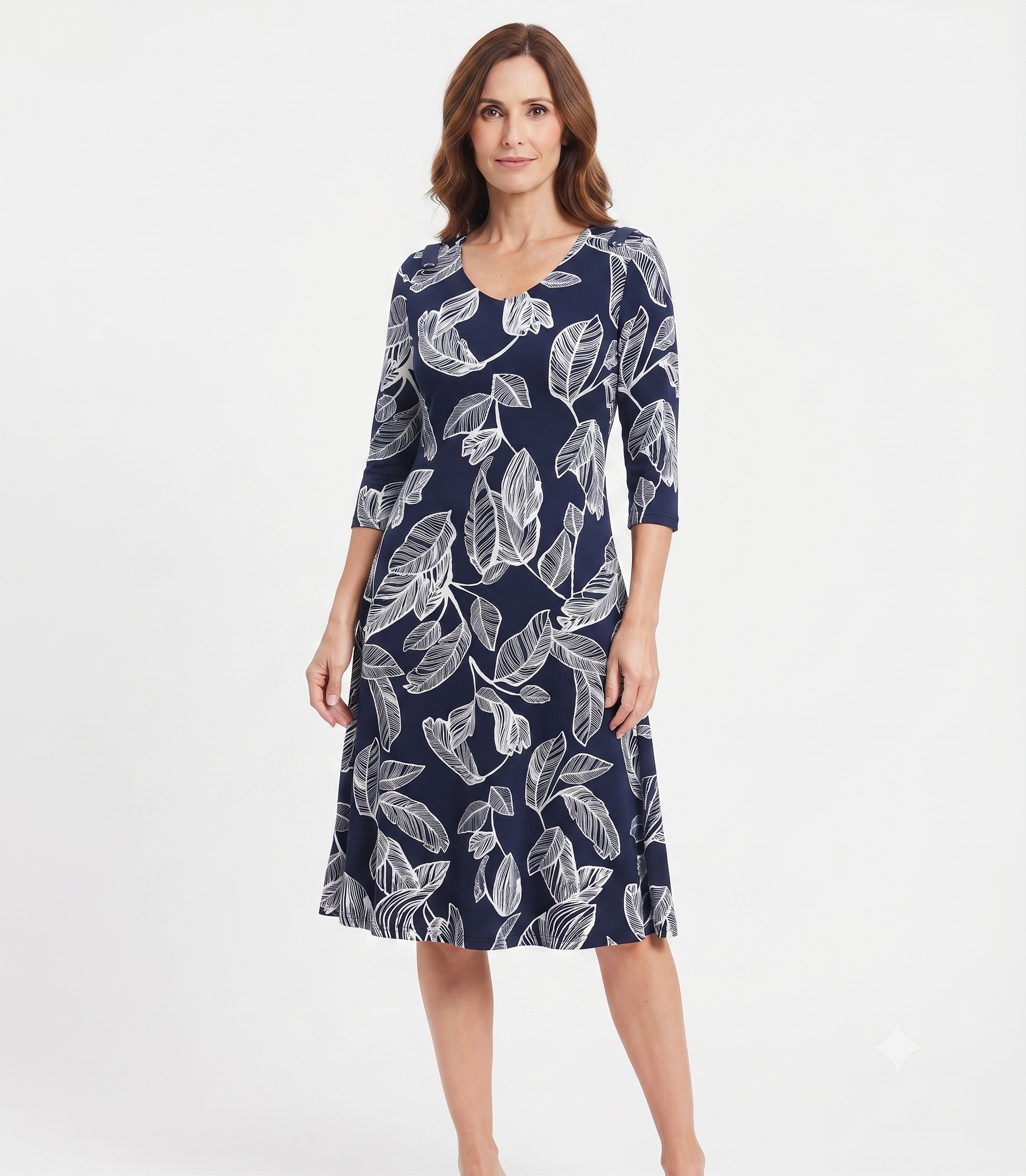 Vestido 09 Lycra Estampada Azul