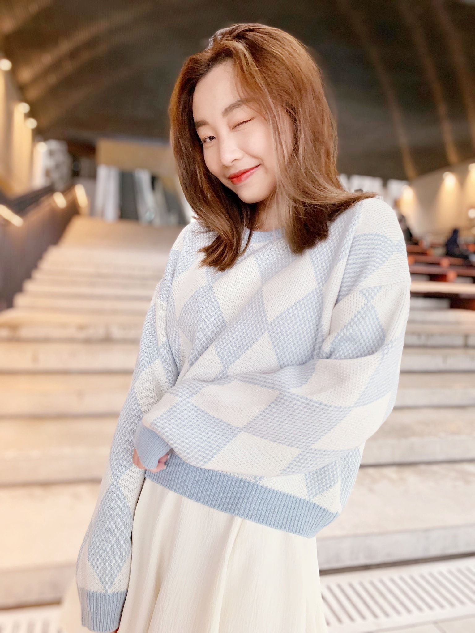 Checker Knit Sweater