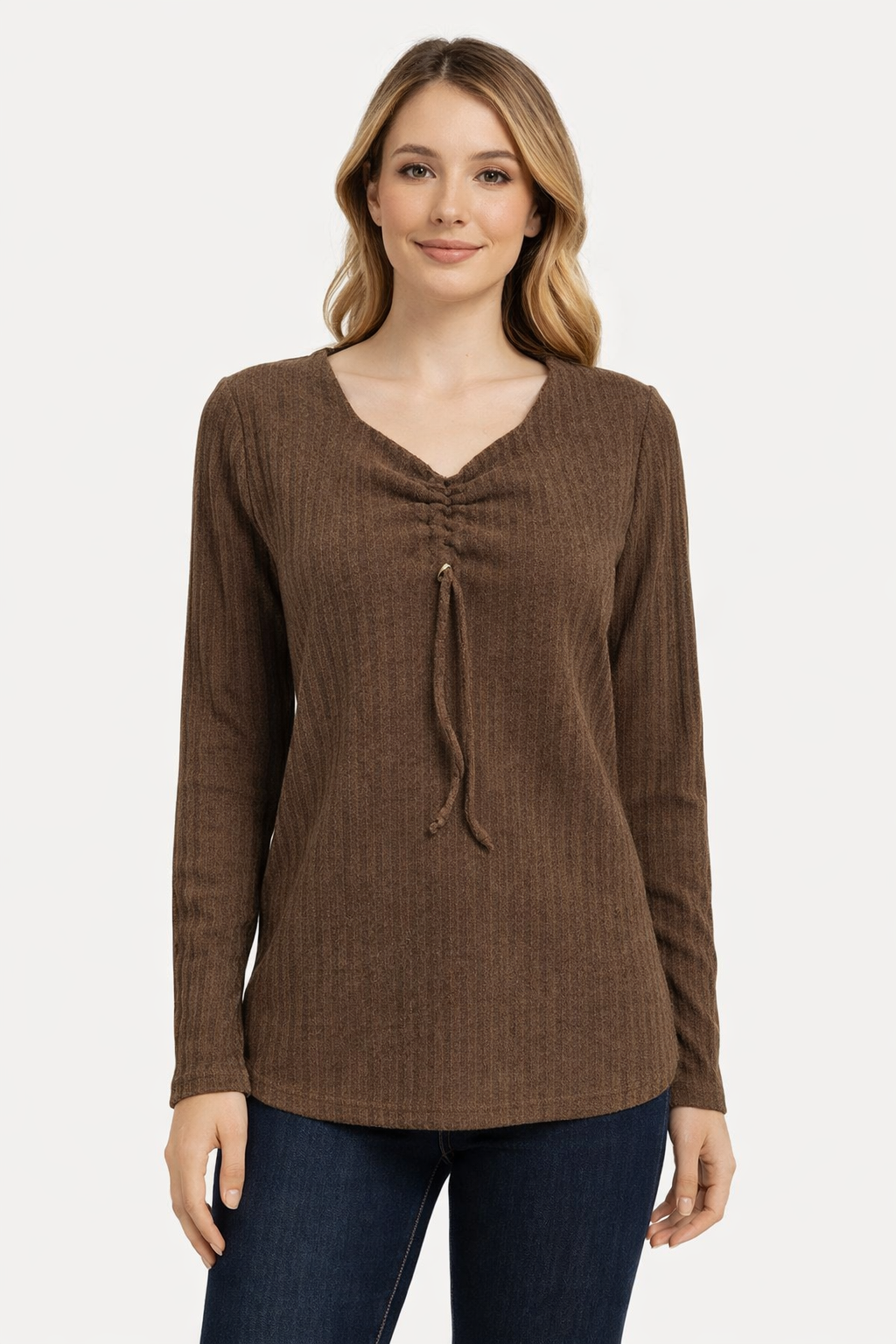 Polera 18 Rib Chocolate