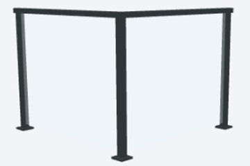 Toppmontert Rekkverk klart glass 7016 Antrasitt - Revetal Glasservice AS.jpg