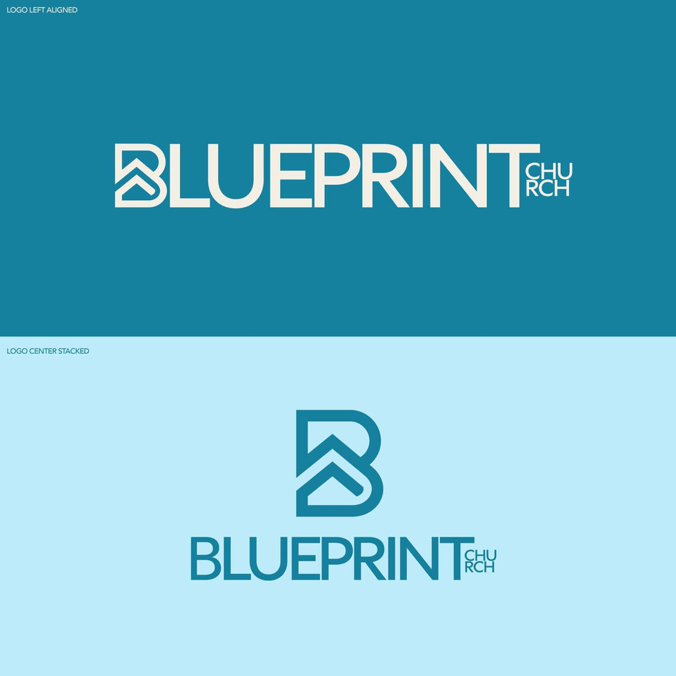 left aligned logo & stacked logo