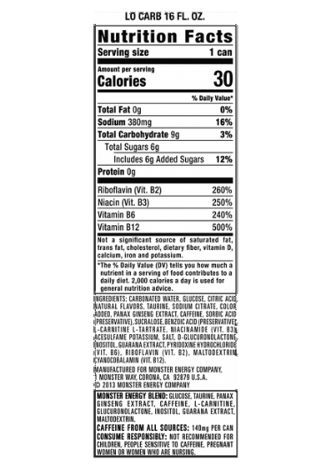 Miniatura: Monster Energy Lo-Carb 16oz