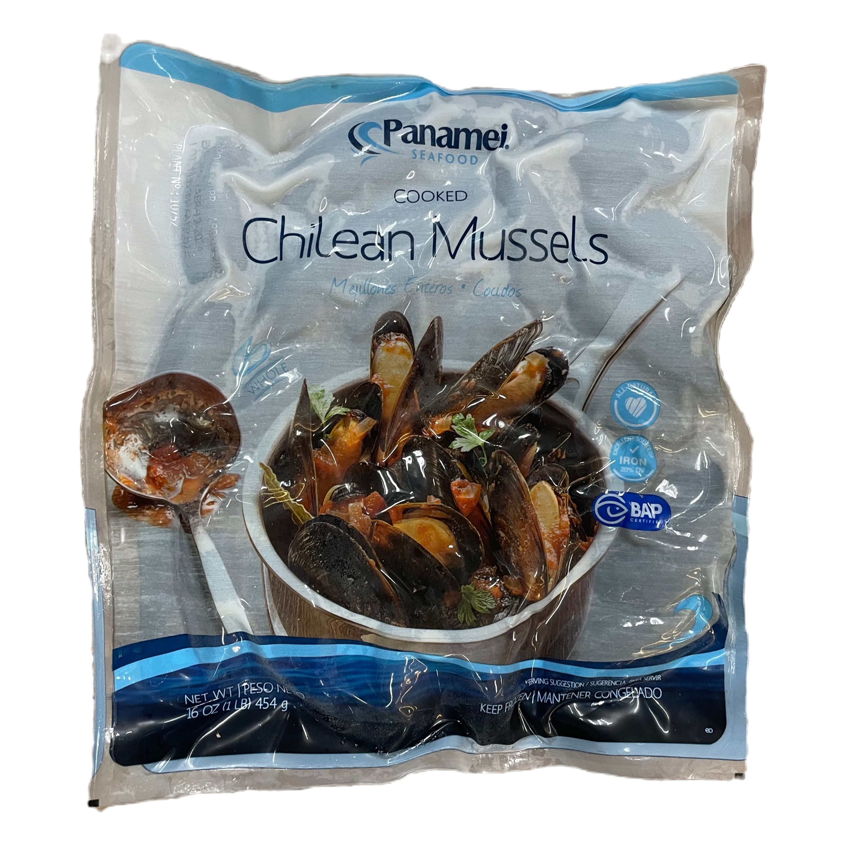 Panamei Cooked Chilean Mussels 1lb mejillones