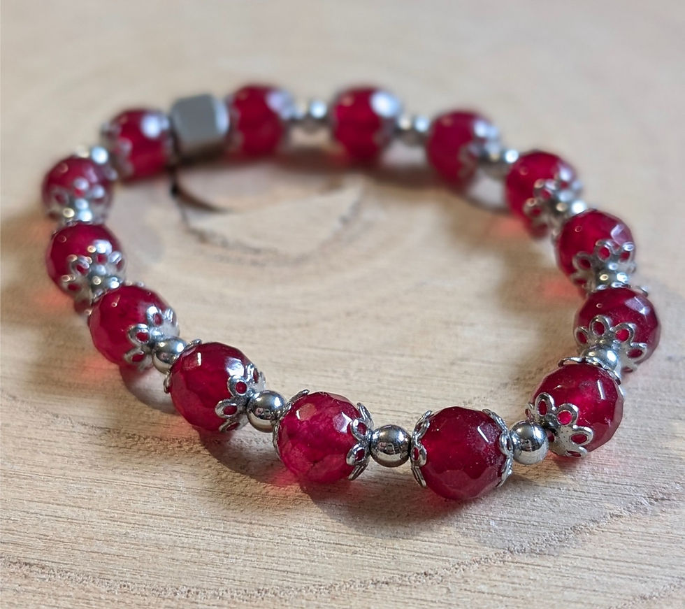 Miniatura: „Energia działania”- bransoletka z chalcedonu czerwonego