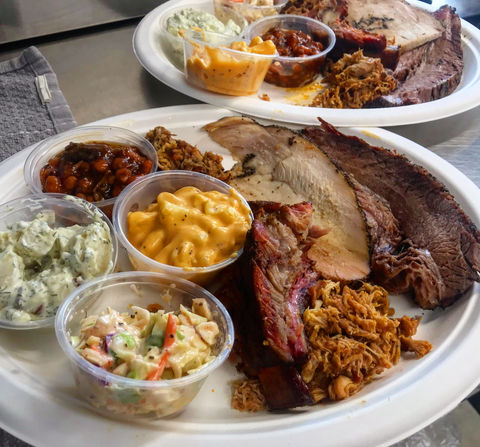 texas style bbq sampler platter fat mikes bbq catering kalamazoo battle creek grand rapids