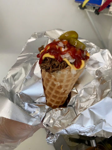 bbq waffle cone or taco food truck catering fat mikes bbq kalamazoo battle creek.jpeg