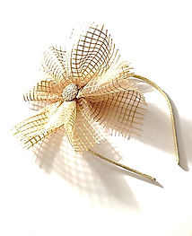 Beige Honeycomb Headband