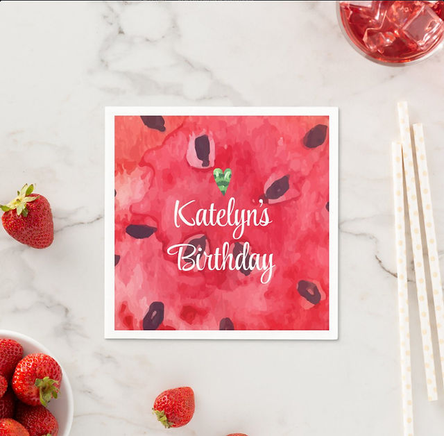 Vibrant Watermelon Napkins